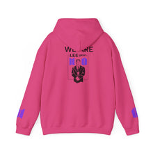 Load image into Gallery viewer, Mr Lee LEEgion BTS Security Guard Illustration Hoodie | Lee Clan Graphic White & Purple Print