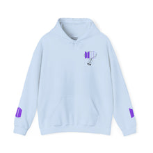 Load image into Gallery viewer, Mr Lee LEEgion BTS Security Guard Illustration Hoodie | Lee Clan Graphic White & Purple Print