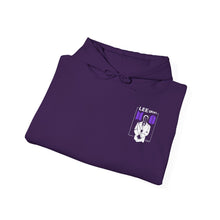 Load image into Gallery viewer, Mr Lee LEEgion BTS Security Guard Illustration Hoodie | Lee Clan Graphic White & Purple Print