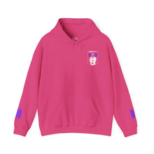 Load image into Gallery viewer, Mr Lee LEEgion BTS Security Guard Illustration Hoodie | Lee Clan Graphic White & Purple Print