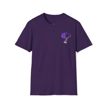 Load image into Gallery viewer, LEEgion BTS MR LEE fan art T-Shirt | Black Print Purple Logos