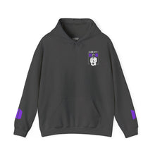 Load image into Gallery viewer, Mr Lee LEEgion BTS Security Guard Illustration Hoodie | Lee Clan Graphic White & Purple Print