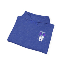 Load image into Gallery viewer, Mr Lee LEEgion BTS Security Guard Illustration Hoodie | Lee Clan Graphic White & Purple Print