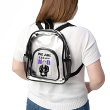 Load image into Gallery viewer, Mr Lee | BTS | Purple Black and Clear Stadium Backpack | Transparent School Style Concert Bag