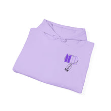 Load image into Gallery viewer, Mr Lee LEEgion BTS Security Guard Illustration Hoodie | Lee Clan Graphic White &amp; Purple Print

