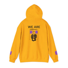 Load image into Gallery viewer, Mr Lee LEEgion BTS Security Guard Illustration Hoodie | Lee Clan Graphic White &amp; Purple Print
