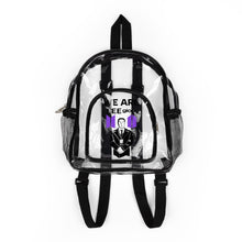 Load image into Gallery viewer, Mr Lee | BTS | Purple Black and Clear Stadium Backpack | Transparent School Style Concert Bag

