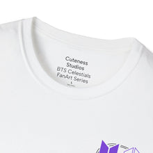Load image into Gallery viewer, LEEgion BTS MR LEE fan art T-Shirt | Black Print Purple Logos
