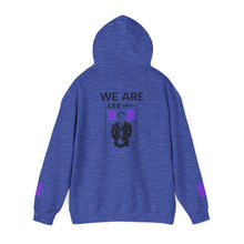 Load image into Gallery viewer, Mr Lee LEEgion BTS Security Guard Illustration Hoodie | Lee Clan Graphic White &amp; Purple Print

