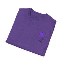 Load image into Gallery viewer, LEEgion BTS MR LEE fan art T-Shirt | Black Print Purple Logos
