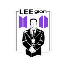 Load image into Gallery viewer, LEEgion Mr Lee Badge 007 Sticker | Kiss-Cut Vinyl Laptop Decal | Purple Logos

