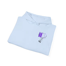 Load image into Gallery viewer, Mr Lee LEEgion BTS Security Guard Illustration Hoodie | Lee Clan Graphic White &amp; Purple Print
