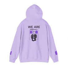 Load image into Gallery viewer, Mr Lee LEEgion BTS Security Guard Illustration Hoodie | Lee Clan Graphic White &amp; Purple Print
