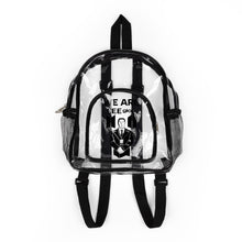 Load image into Gallery viewer, Mr Lee | BTS | Monochrome Striped Clear Stadium Backpack | Transparent School Stadium Bag
