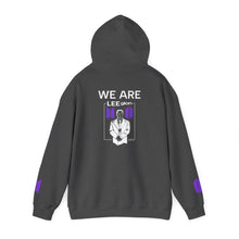 Load image into Gallery viewer, Mr Lee WE ARE LEEgion BTS Hoodie | Graphic White &amp; Purple Print
