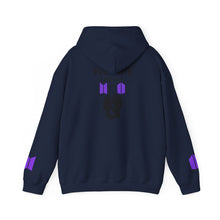 Load image into Gallery viewer, Mr Lee LEEgion BTS Security Guard Illustration Hoodie | Lee Clan Graphic White &amp; Purple Print
