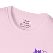 Load image into Gallery viewer, LEEgion BTS MR LEE fan art T-Shirt | Black Print Purple Logos
