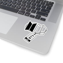 Load image into Gallery viewer, LEEgion Mr Lee Badge Illustration Sticker | Kiss-Cut Vinyl Laptop Decal | Black
