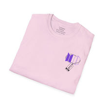 Load image into Gallery viewer, LEEgion BTS MR LEE fan art T-Shirt | Black Print Purple Logos
