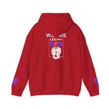 Load image into Gallery viewer, Mr Lee WE ARE LEEgion BTS Hoodie | Graphic White &amp; Purple Print
