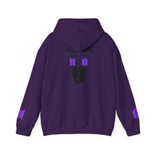 Load image into Gallery viewer, Mr Lee LEEgion BTS Security Guard Illustration Hoodie | Lee Clan Graphic White &amp; Purple Print
