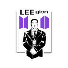 Load image into Gallery viewer, LEEgion Mr Lee Badge 007 Sticker | Kiss-Cut Vinyl Laptop Decal | Purple Logos
